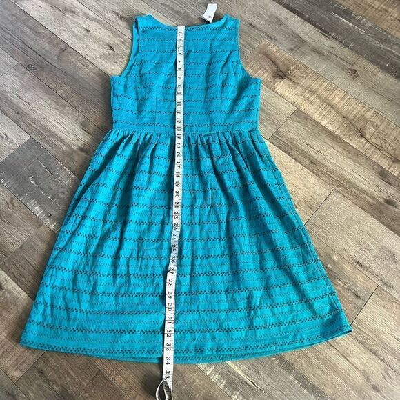 Loft turquoise eyelet sundress size s - Picture 4 of 6